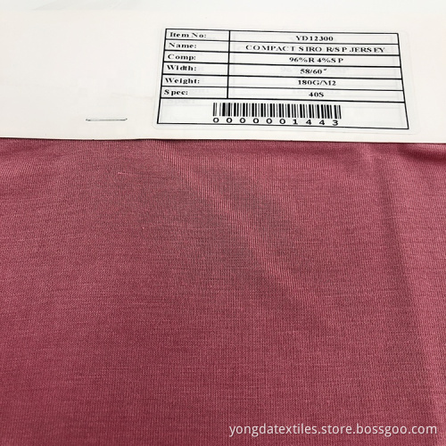 Professional Compact Siro Knitted Sports Jersey Fabric